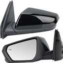 Driver Side Mirror Compatible with 2018-2024 Chevy Equinox GMC Terrain with Heated Blind Spot Detection Turn Signal Power Glass Manual Folding Left Mirrors Black (8 Pins)