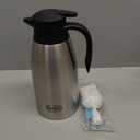 68oz Coffee Carafe Airpot Insulated Coffee Urn Stainless Steel Vacuum Thermal Pot Flask for Coffee, Hot Water, Tea, Hot Beverage - Keep 12 Hours Hot, 24 Hours Cold (Silver)