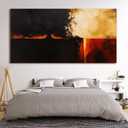 Canvas Wall Art Decor Large Wall Art Pictures For Living Room Black Red Vintage Wall Art Decor Abstract Art Work Decoration Modern Abstract Wall Art Prints For Bedroom Office Home Wall Decor 29" x 58"