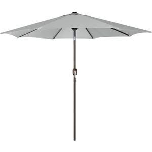 Blissun 9' Outdoor Patio Umbrella, Outdoor Table Umbrella, Yard Umbrella, Market Umbrella with 8 Sturdy Ribs, Push Button Tilt and Crank (Grey)