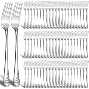 200 Pcs Metal Dinner Forks Bulk Set 7.08 Inches Stainless Steel Forks Silverware Flatware Mirror Polished for Restaurant Home Kitchen Dishwasher Safe