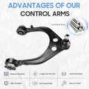 RWD Front Upper Control Arm w/Ball Joint Suspension Kit for 2005-2008 Dodge Magnum 2005-2019 Chrysler 300 2008-2019 Dodge Challenger 2006-2019 Dodge Charger (2pc Set)