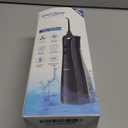 Leominor Water Dental Flosser - 5 Modes Cordless Portable Oral Irrigator, IPX7 Waterproof, Rechargeable Teeth Cleaner Upgrade Datchable Tank Professional Flossing Cleaning Pick for Home Travel (Black) (230ml)