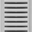 Builders Edge 120061218016 12" x 18" Rectangular Vent 016, Gray