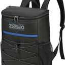 ZEEMO Backpack Cooler, Insulated Leak Proof Lunch Bag, Large Capacity Lightweight Rucksack for Picnic, Beach, Backyard, Black