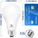 E ENERGETIC LIGHTING A21 LED Bulb 150 Watt Equivalent, Super Bright Light Bulb, Warm White 3000K, Non-Dimmable, 2300lm, Brightest LED Bulbs, UL Listed, 2 Pack