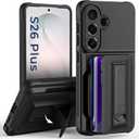 for Samsung Galaxy S26 Plus Case Wallet with Card Holder (4-5Cards)-Black | [RFID Blocking][Kickstand][Military Drop Protection] Full Camera Protection Wallet Case for Samsung S26 Plus
