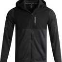 Spyder Men's Fleece Jacket - Lightweight Cozy Full Zip Hooded Jackets for Men - Soft Performance Fleece Hiking Outdoor Jacket (XLarge, Black)