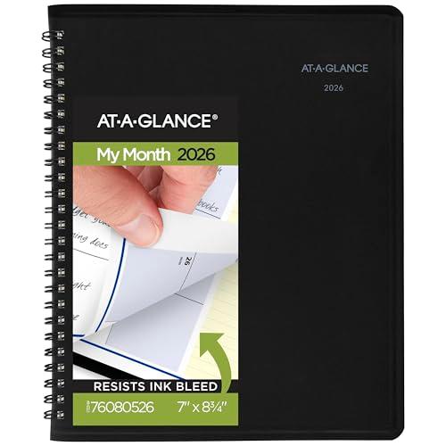 AT-A-GLANCE 2026 Appointment Book Planner, Monthly, 7" x 8-3/4", Medium, QuickNotes, Black (76080526)