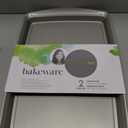 Rachael Ray Nonstick Bakeware Set without Grips, Nonstick Cookie Sheets / Baking Sheets and Cooling Rack - 2 Piece, Silver