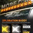 NOVSIGHT 4 Inch LED Pods - X Series Off Road Driving Light with Yellow DRL, Super Bright Pod Lights Drive Beam with Amber Cover, Off-road Fog Lights for Trucks Jeep Ford UTV ATV, Pair