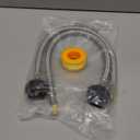 1.5FT RV Propane Pigtail Hose, 2pack 304Stainless Steel Propane Tank Hose, Gas Grill Regulator Connetor, 1/4" Male Flare Braided Propane Lines for RV Two-Stage Regulator