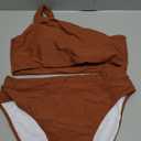 MOOSLOVER Women Cutout One Shoulder High Waisted Bikini High Cut Two Piece Swimsuits XL