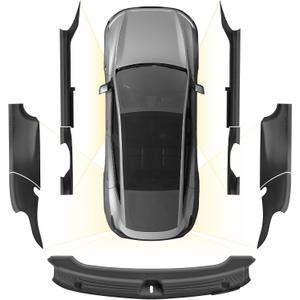 3W Tesla Model Y Juniper 9PCS Door Sill Protector 2025 2026 Only for 5 Seat Front & Rear, Rear Bumper, Trunk Sill Protector, Door Entry Guard, Anti-dust Cover, Edge Guards, Juniper Model Y Accessories