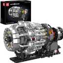 Mould King 10216 Turbojet Engine Building Sets, Mechanical Aviation Aircraft Engine Model Kit That Runs, Build Your Own STEM Model Engine, Gift for Age 14+/Adult Collections Enthusiasts (1214+ PCS)