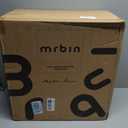 MRBIN Metal Kitchen Motion Sensor Trash Can with Lid, 10.5 Gallon Slim Automatic Waste Basket Touchless, Medium Commercial Covered Garbage Pail for Narrow Office, Bathroom, Dorm, Cream White