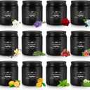 Howemon Scented Candle Set 12 Pack,Black, Candle for Home Scented, Odor Eliminating, Stress Relief, Long Lasting Soy Wax Gift Set