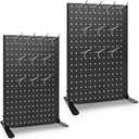 2PCS Pegboard Display Stand With 20 Hooks for Craft Shows, Metal Jewelry and Key Ring Retail Display Racks for Selling Accessories, Retail Stores, Vendors & Events, 17 X 13 Inch