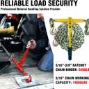 Chain and Binder Kit 5/16in-3/8in，G80 Chains Heavy Duty Ratchet Load Binders，Secure Tie Down Binder for Hauling and Towing,2 Pack