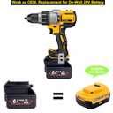 Biswaye ML18DL Adapter Compatible with Dewalt 20V Max Tools, Compatible with Mil-Waukee M-18 18V Lithium Battery to Replacement for DeWalt 20-Volt MAX Lithium Battery