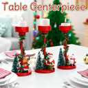 Christmas Candle Holders Red Cartoon Candle Holders Christmas Decor for Tealight Candles,Christmas Table Centerpieces,Indoor Decoration,Festive Ornaments,Mantel Home(3 Packs)