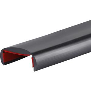 20 ft Rubber Edge Trim 1 Inch Self-Adhesive Flexible U Channel Edge Protector for Sealing and Guarding Sharp Metal on Car Doors, Black