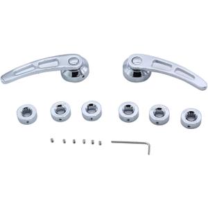 2 Sets Chrome Billet Aluminum Door Handle Kit 4 1/4" Door Handles Compatible with Chevy Ford Mopar