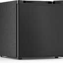 Electactic 1.7 Cu.ft Mini Fridge with Freezer, Compact Refrigerator, Single Reversible Door, Ultra Quiet, Energy Efficient for Office, Dorm, Bedroom, Apartment, Black