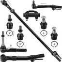 4WD Front Steering Suspension Kit for 2005-2016 Ford F-250 F-350Super Duty, 4 Lower and Upper Ball Joints 2 Outer Tie Rods 1 Adjustment Sleeve 1 Drag Link 1 Outer Steering Tie Rod -9pcs