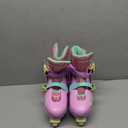 HALOSK Toddler 3-in-1 Roller Skates for Kids Girls Boys, Hard Shell Convertible Quad, Inline & Tri-Skates with Sticker-Decorated Colorful Light-Up Wheels, 4 Size Adjustable Skate for Beginners, 31-34