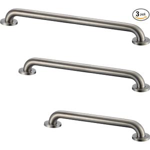 Grab Bar Bundle for ADA Compliance, Brushed Stainless Steel Grab Bar Set for Commercial and Residential Restrooms, 1.5" Diameter - 18", 36", 42" - Pack of 3
