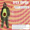 Unisex Adult Onesie Pajamas Animal Cosplay Halloween Costume One Piece Plush Sleepwear Homewear (Avocado)