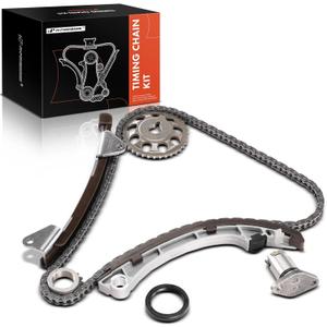 A-Premium 6PCS Engine Timing Chain Kit W/Sprocket [fits DOHC, 4Cyl 1.8L, 1ZZ-FE] Compatible with Chevrolet Prizm & Pontiac Vibe 03-08 & Toyota MR2 Spyder Celica 00-05, Corolla 00-08, Matrix 03-08