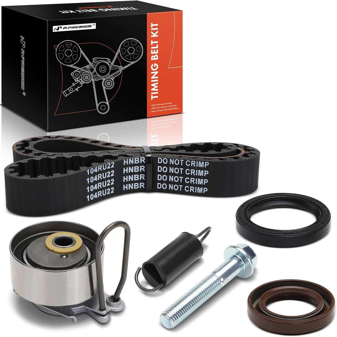 A-Premium Engine Timing Belt Kit Compatible with Honda Civic 2001 2002 2003 2004 2005 - SOHC 1.7L