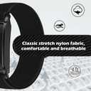 Nylon-Strap Compatible-With Whoop-4.0 Band - Adjustable- Breathable Replaceable Wristband, Stretchy Sports Bands for Men Women, 24cm Wristband for Hiking/Running/Outdoor (Gray)