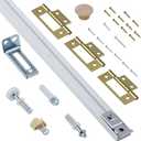 Bifold Door Hardware Kit, 30-Inch Bi-fold Closet Door Track Kit Bifold Closet Door Hardware Kit Folding Door Hardware Repair Replacement Tool Kit