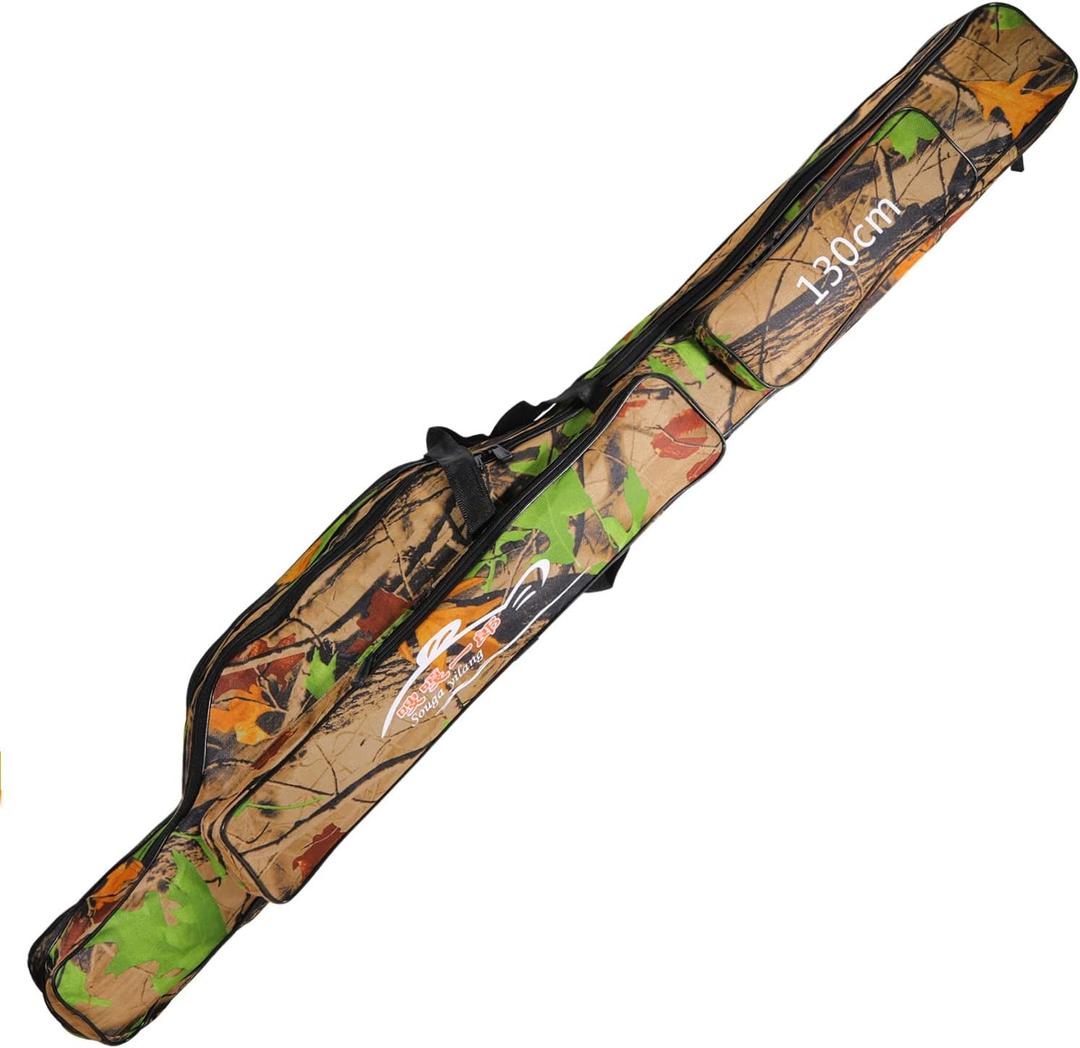 Sougayilang Folding Fishing Rod Case Organizer Pole Storage Bag Rod Reel Tackle Carrier Fishing Rod Bag Fishing Case 