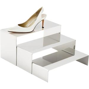 Purse Display Stands - 3 Stainless Steel Perfume Display Stands Metal Shoe Display Riser Stand for Home Boutique Retail Store Showcase, Mirror