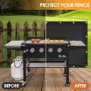 Fireproof Grill Heat Shield to Protect Deck Fence from Grill Heat, Heat Shield for Wood Stove, Stove Wall Protector Fridge, BBQ Grill Mat Accessories Compatible with Blackstone, 3'x4'