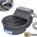 67OZ Automatic Water Dispenser for Dogs Cats Patented Auto-Filling Dog Water Bowl Dispenser Wall-Mount Saving Space Outdoor Dog Waterer Feeder Includes Fixed Part Copper Connector 3/4'' Water Hose