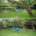 AnorTrek Camping Hammock, Super Lightweight Portable Parachute Hammock with Two Tree Straps Single or Double Nylon Travel Tree Hammocks for Camping Backpacking Hiking (Blue,Sky Blue) Double 118''L x 78''W