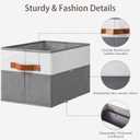 4 Pack Large Storage Bins with Handle,Collapsible Storage Basket for Shelves,Fabric Closet Organizer for Organizing Clothes Blanket,Decorative Dorm Organizers and Storage