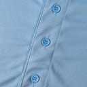 Youth Baseball Jersey Kids Button Down Short Sleeve Solid Color T-Shirt for School, PE, League Team Uniform (L)