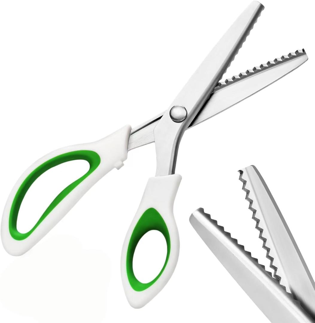 Pinking Shears9 Zig Zag Scissors for FabricPinking Shears Scissors for Fabric CuttingProfessional Handheld Dressmaking