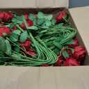 150 Pcs Roses Artificial Flowers, Silk Crimson Burgundy Artificial Flowers Petals Long Stem Roses for Wedding Bouquet Home Party Decor