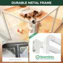 FXW AuraSpace Pro Acrylic & Wire Mesh Indoor Dog Playpen, 24" Height 8 Panels Metal Dog Pen for Puppies & Small Dogs, WhitePatented
