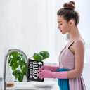 Freshly Booed Coffee Sign, Halloween Coffee Bar Decor Ghost Wooden Decorative Gothic Coffee Sign for Halloween Party Home Kitchen Table Shelf