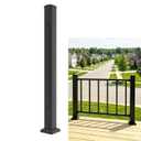 2.8 x 2.8 x 39 in Railing Post with Screw, Porch and Deck Railing Post Heavy Duty Powder Coated Rust Proof Middle Connection of Railings Post for Decks, Stair, Balconies, Porches, Fencing