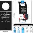 Eersida 50 Pieces Open House Water Bottle Hang Tags Open House Supplies Tags for Bottles Real Estate Agent Supplies for Real Estate Agent Favors (Black)