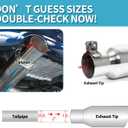 KHK 2" to 3" Exhaust Tip - 6" Long Diesel Exhaust Tips,2" Inlet 3" Outlet Stainless Steel Bolt-On Angle Cut Truck Tailtip, Universal Fit for Trucks & Cars -Polished